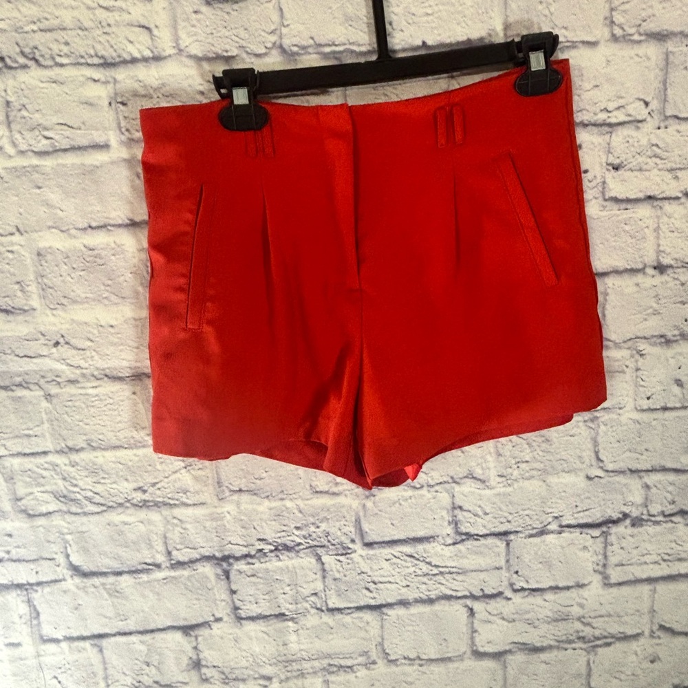 Forever 21 Vibrant Red High Waist Shorts